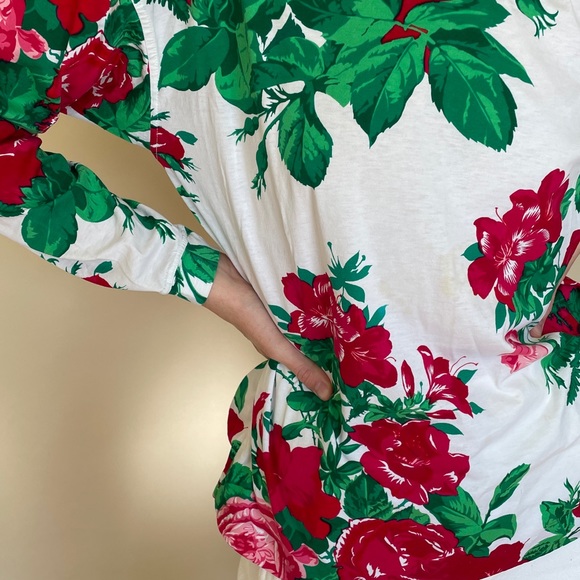 VINTAGE Red Rose long sleeve t-shirt - Picture 4 of 5